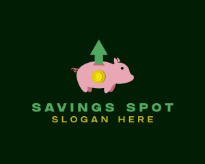 Piggy Bank Coin Savings logo design