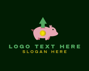Money - Piggy Bank Coin Savings logo design