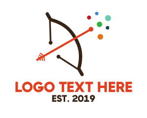 Social Networking - Colorful Bow & Arrow logo design