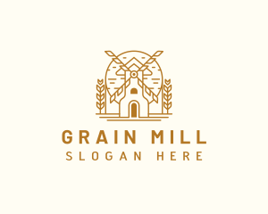 Farm Wheat Mill logo design