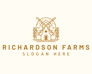 Farm Wheat Mill logo design