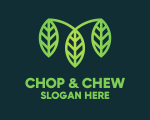 Organic Green Leaves Logo