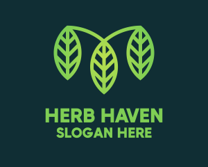 Herbs - Organic Green Leaves logo design