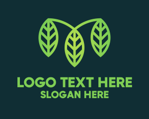 Environmental - Organic Green Leaves logo design