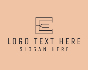 Letter - Business Advisory Letter E Outline logo design