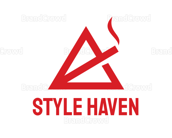 Triangle Cigarette Vape Smoke Logo