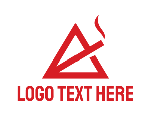 Tobacco - Triangle Cigarette Vape Smoke logo design