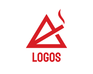 Vaping - Triangle Cigarette Vape Smoke logo design