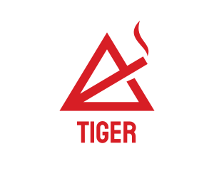 Shape - Triangle Cigarette Vape Smoke logo design