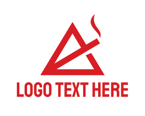 E Cigarette - Triangle Cigarette Vape Smoke logo design