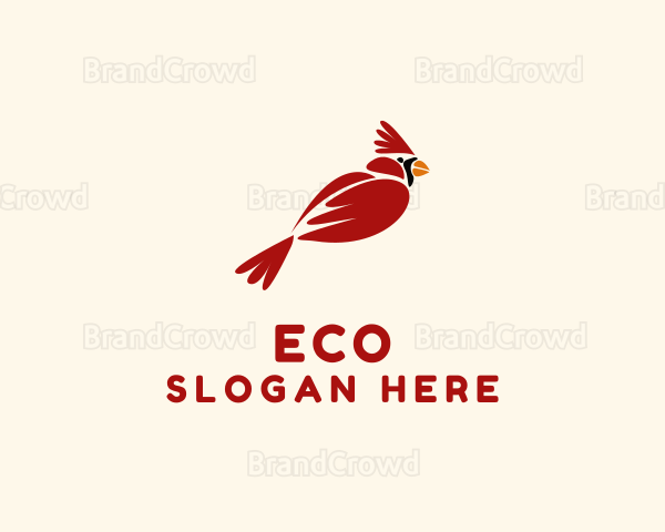 Cute Cardinal Bird Logo