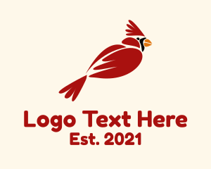 Plaza - Cute Cardinal Bird logo design