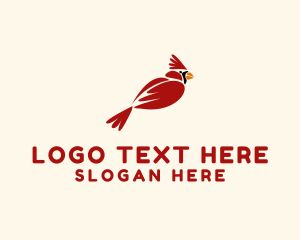 Freedom - Cute Cardinal Bird logo design