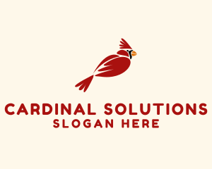 Cardinal - Cute Cardinal Bird logo design