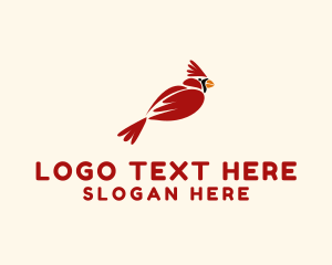 Cute Cardinal Bird Logo