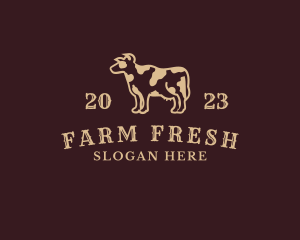 Cow Milk Farm logo design
