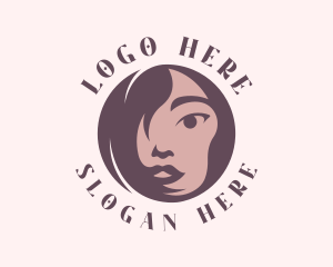 Esthetician - Round Woman Face logo design