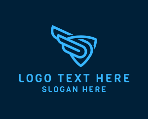 Wings - Modern Shield Letter S logo design