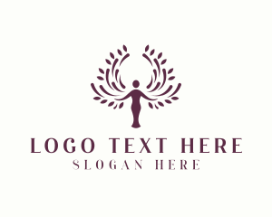 Counselling - Woman Tree Nature logo design