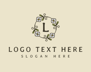 Wedding Flower Wreath Garland Logo