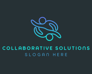 Teamwork - Human Teamwork Support logo design