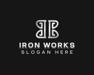 Iron - Iron Metal Construction logo design