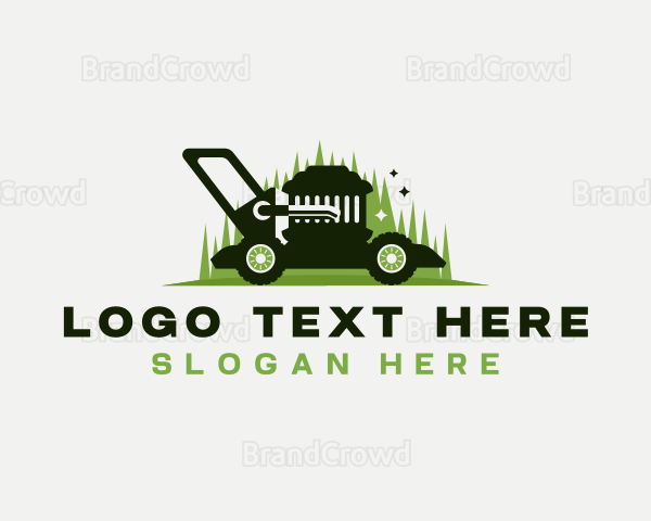 Lawn Care Mower Cutter Logo