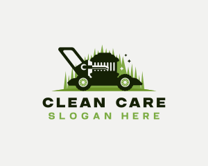 Lawn Care Mower Cutter logo design