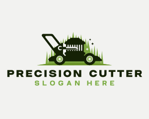 Cutter - Lawn Care Mower Cutter logo design