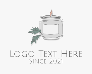 Scented Candle - Fragrant Candle Jar logo design
