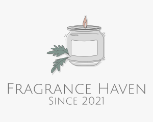 Fragrant Candle Jar  logo design