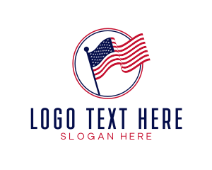 Heritage - American Flag Veteran logo design