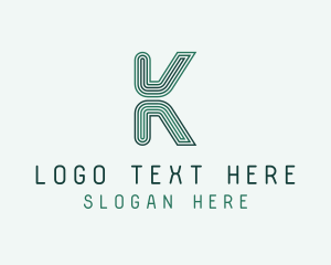 Cyber - Digital IT Programmer Letter K logo design