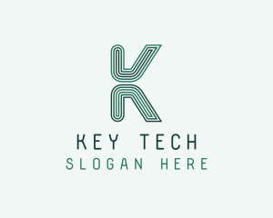 Digital Programmer Letter K logo design