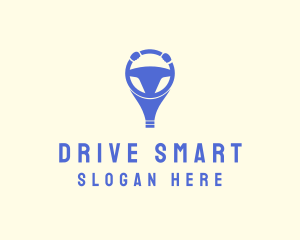 Blue Driving School  logo design