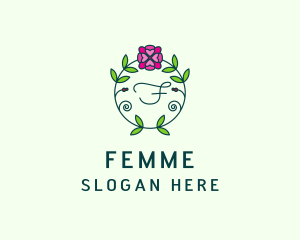 Floral Flower Wellness Spa logo design