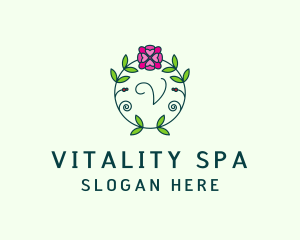 Wellness - Floral Flower Wellness Spa logo design