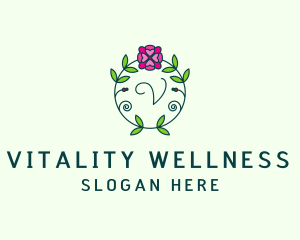 Wellness - Floral Flower Wellness Spa logo design