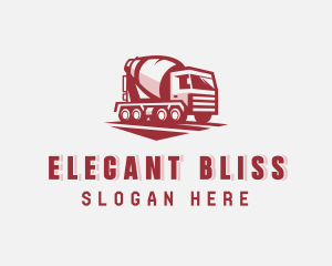 Heavy Equipment - Concrete Mixer Truck Construction logo design