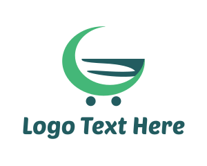 Stroller - Hypermarket Pushcart logo design