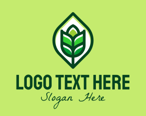 Vegetarian - Green Plant Organic logo design