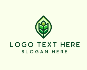 Herbal - Green Plant Organic logo design