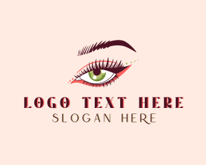 Beautician - Makeup Artist Eyelashes logo design