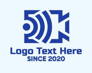 Connection - Blue Video Steaming Wifi logo design