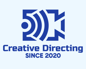 Directing - Blue Video Steaming Wifi logo design