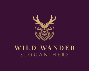 Gold Deer Antlers logo design