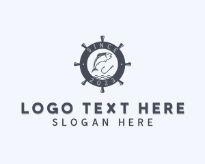 Fisherman - Marine Helm Fishing logo design