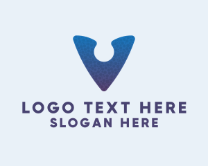 Futuristic - Bubble Business Letter V logo design