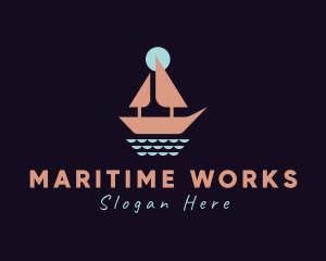 Shipyard - Bay Sailing Maritime logo design