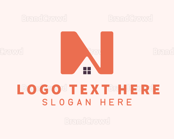 Orange Housing Letter N Logo